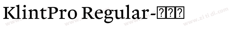 KlintPro Regular字体转换 KlintPro Regular字体转换